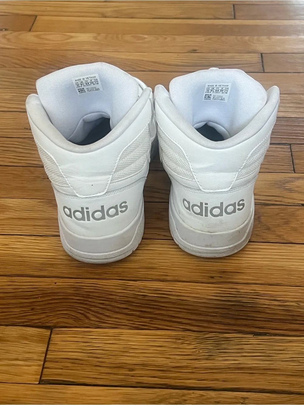 Adidas All-White High-Top Sneakers